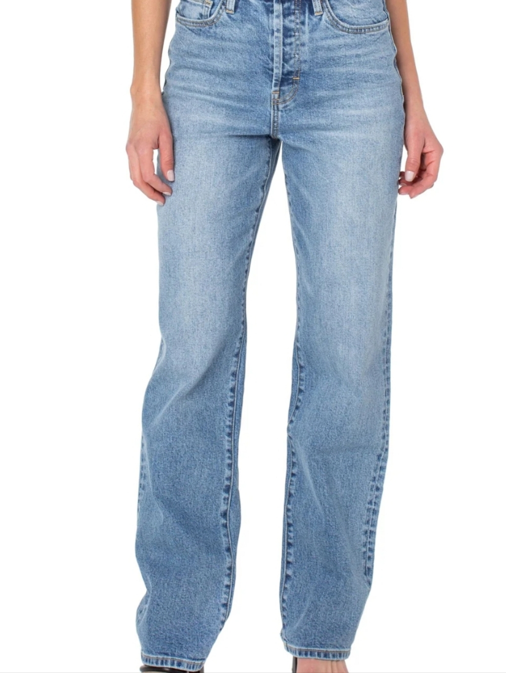 Earnest Sewn- Parker Light Blue 90's High-Rise Full Length Jeans-Size 31
